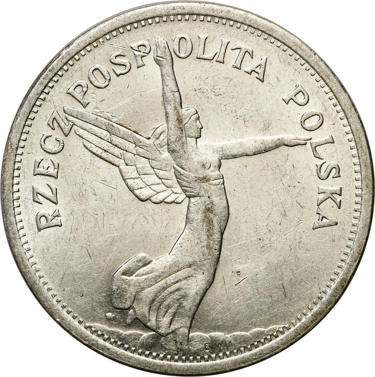 II RP. 5 złotych 1928 Nike ze znakiem mennicy - PIĘKNA